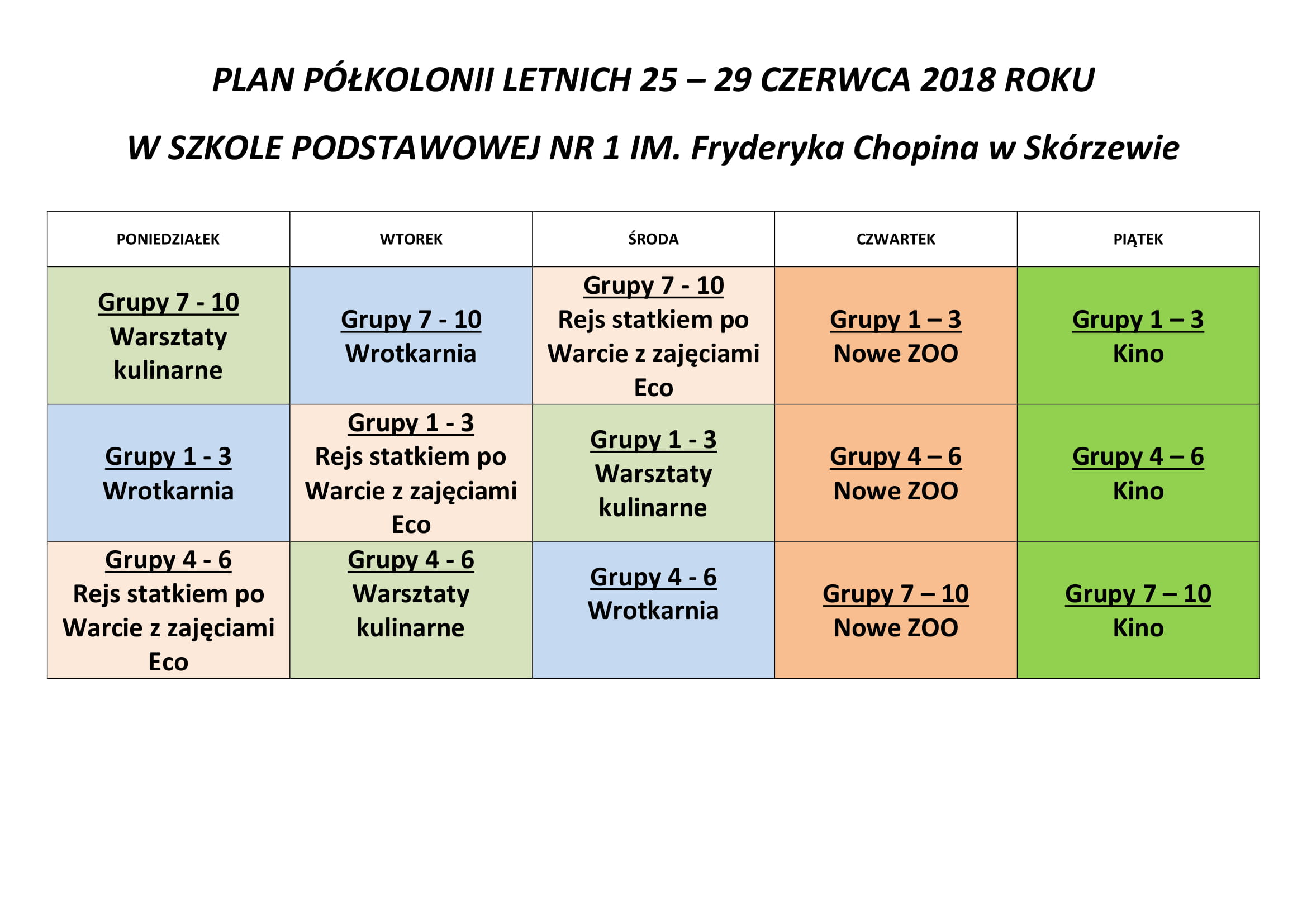 PLAN PÓŁKOLONII LETNICH 25 1